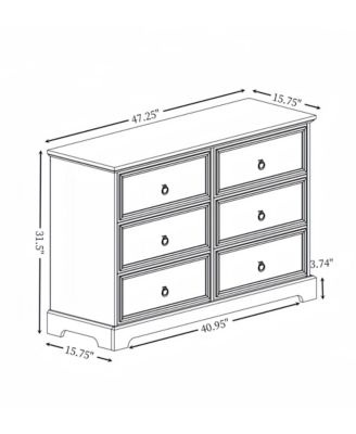 Modern Farmhouse 6-Drawer Dresser