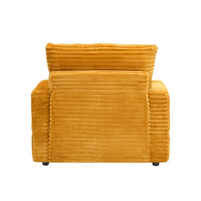 Cozy Armchair & Ottoman Set 39" Spring Upholstered Sofa with Cup Holder