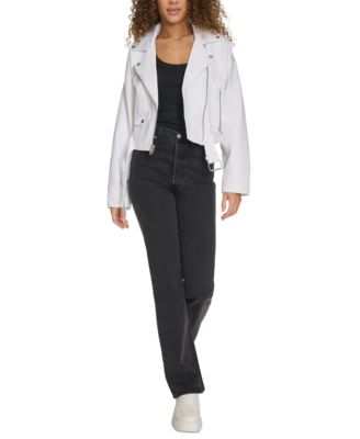 Levi's Women's Cropped Denim Moto Jacket - Macy's