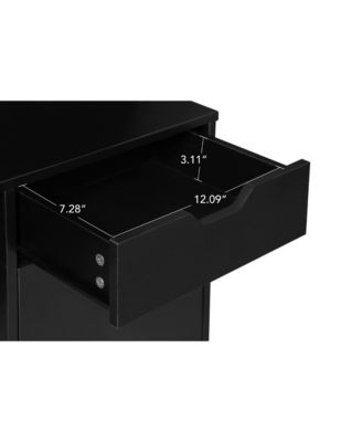 Streamdale Black Kitchen Pantry Cabinet w/ Rattan Doors & Microwave Stand