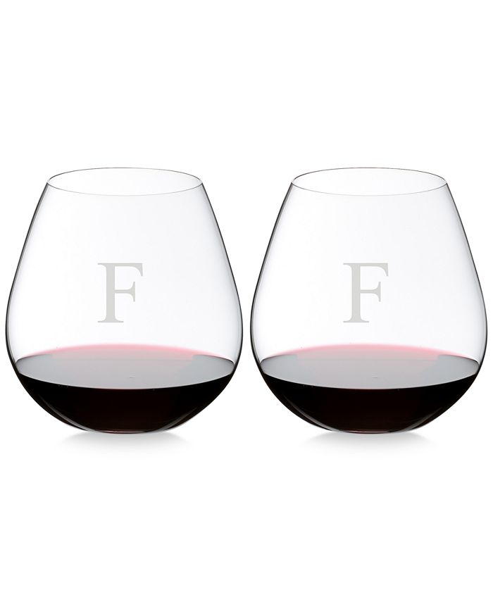 Riedel O Monogram Collection 2-Pc. Block Letter Pinot Noir