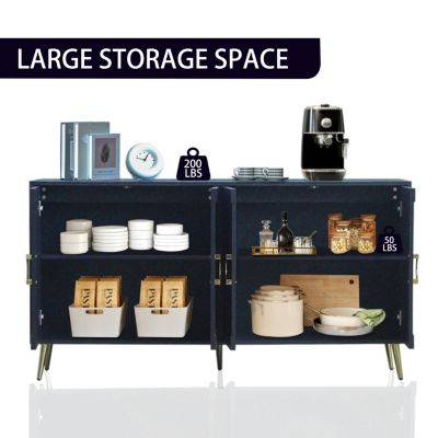 Streamdale Modern Lacquered 4-Door Wooden Cabinet