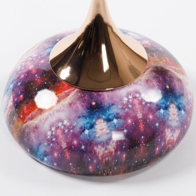 Streamdale Mermaid Tail Coffee Table, Metal Pedestal Table, Accent Table for Small Spaces