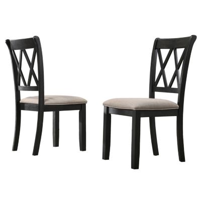  2 Pc  Fabric Upholstered Dining Chair