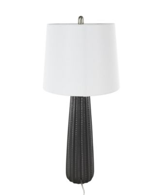 27" Ceramic Ribbed Room Table Lamp