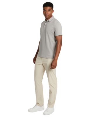 Men's Slim-Fit Two-Toned Textured-Knit Polo Shirt