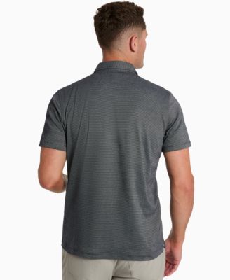 Men's Slim-Fit Two-Toned Textured-Knit Polo Shirt