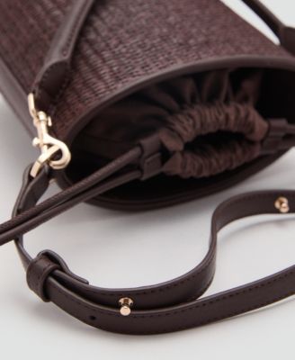 Women's Small Raffia Bucket Bag
