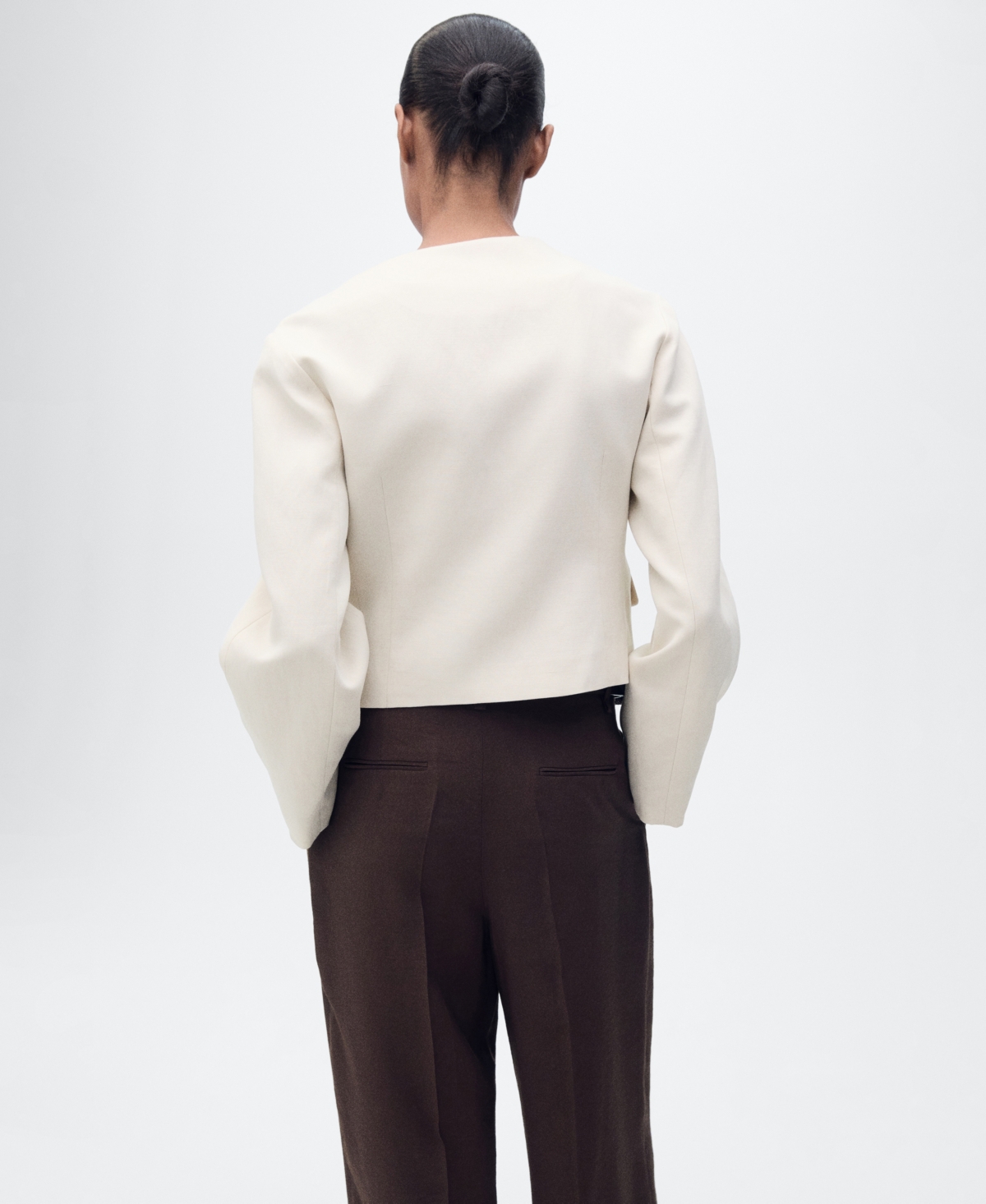 Shop Mango Women's Buttoned Linen-blend Jacket