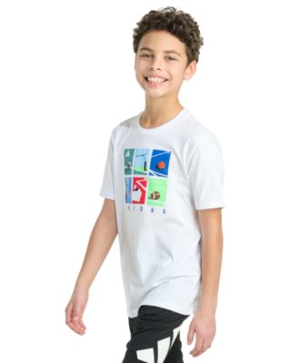 Big Boy Short Sleeve Multi-Sport Grid Graphic T-Shirt