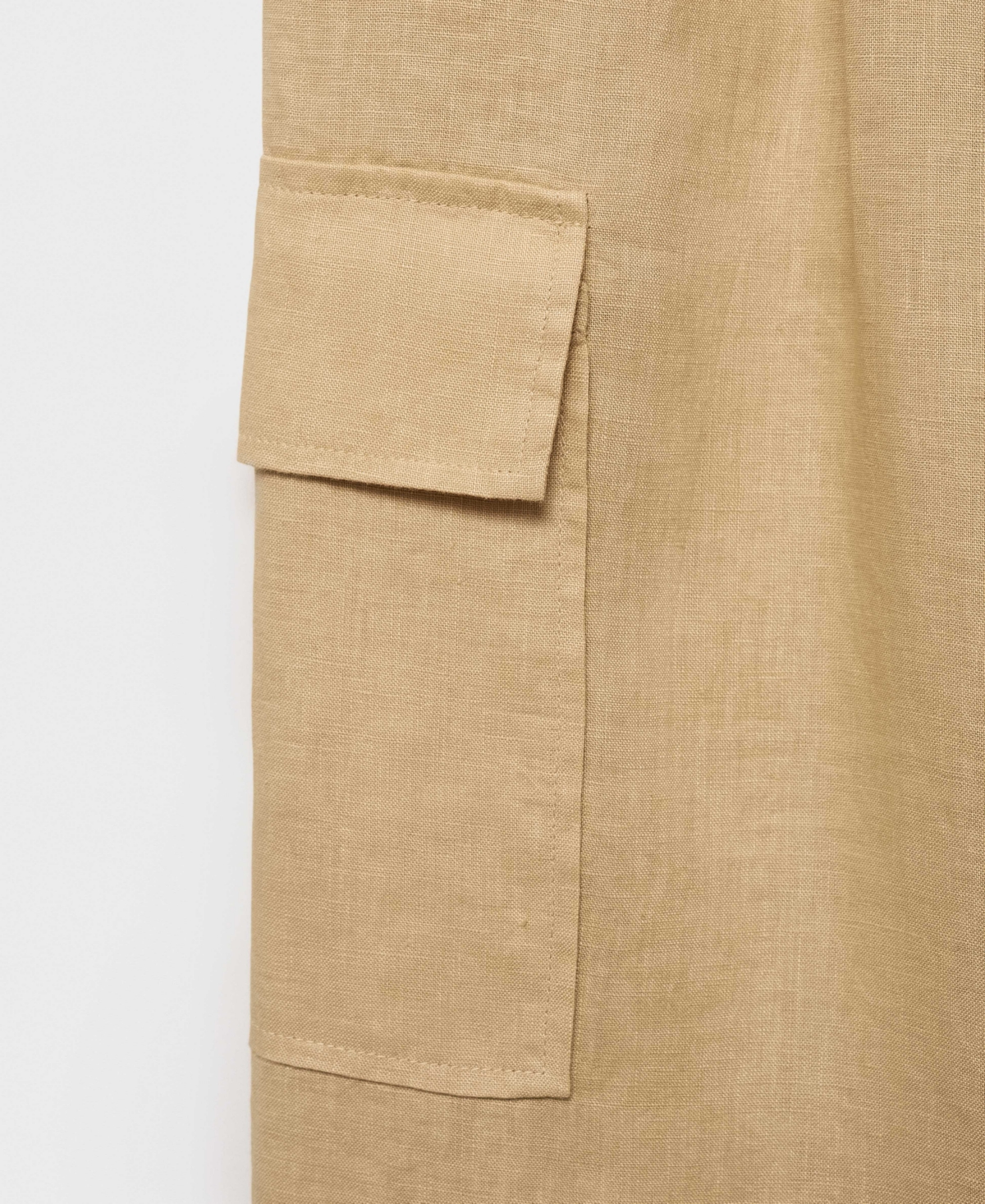 Mango Linen Cargo Pants