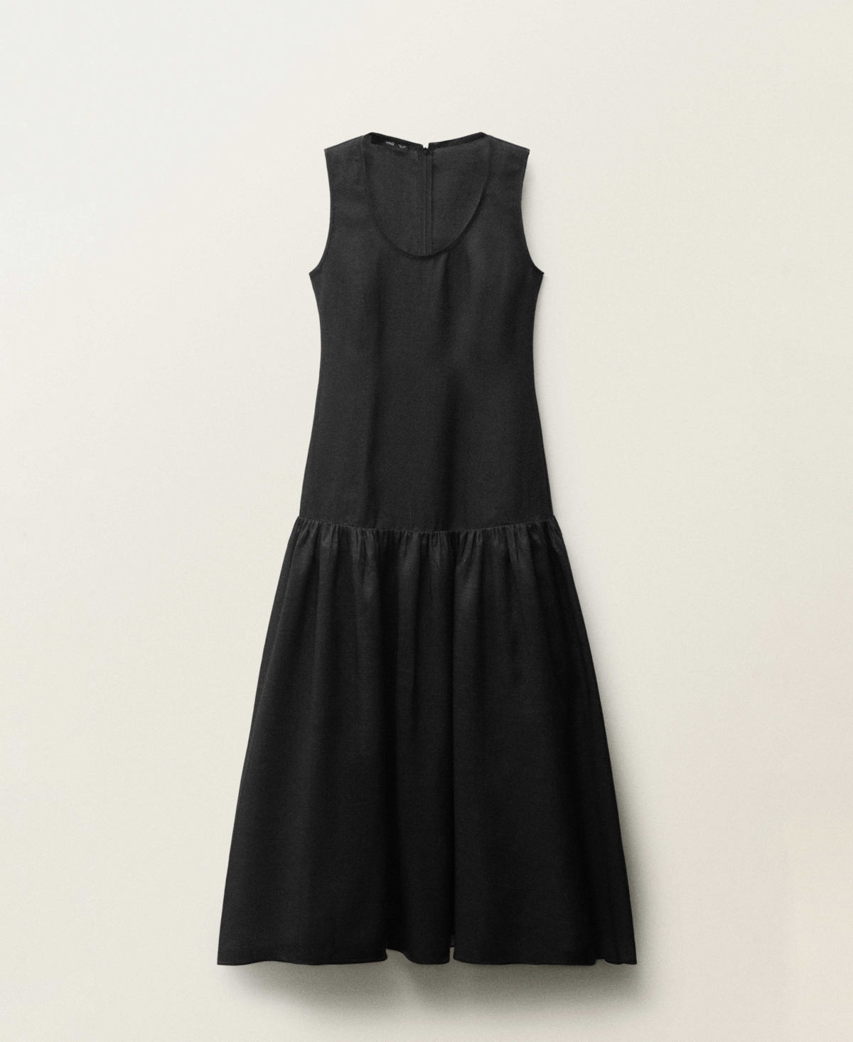 Shop Mango Women's Ruffled Linen-blend Dress
