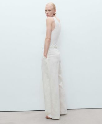 Women's Striped Combined Knitted Jumpsuit