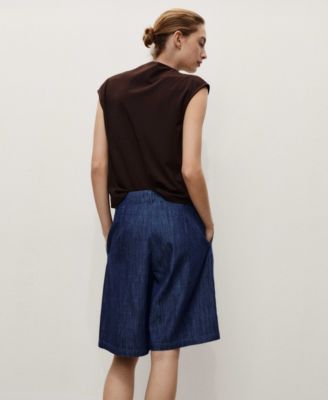 Women's Rinse-Wash Denim Bermuda Shorts