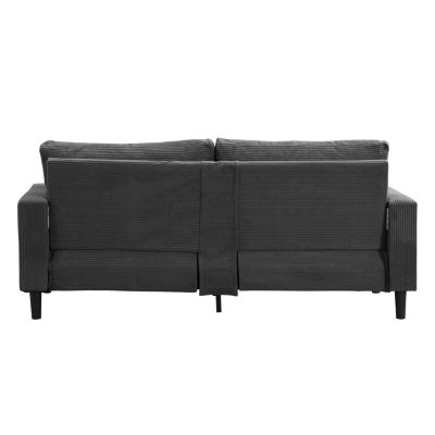 74" Sofa Bed, Wooden Frame 3 Seater, Modern Velvet Sofa