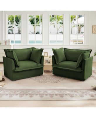 Streamdale Set of 2 Slipcovered Armchairs for Living and Workspace