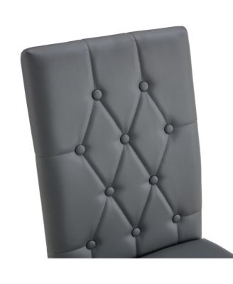 Streamdale 8-Piece Gray Armless Dining Chairs Elegance Meets Vintage