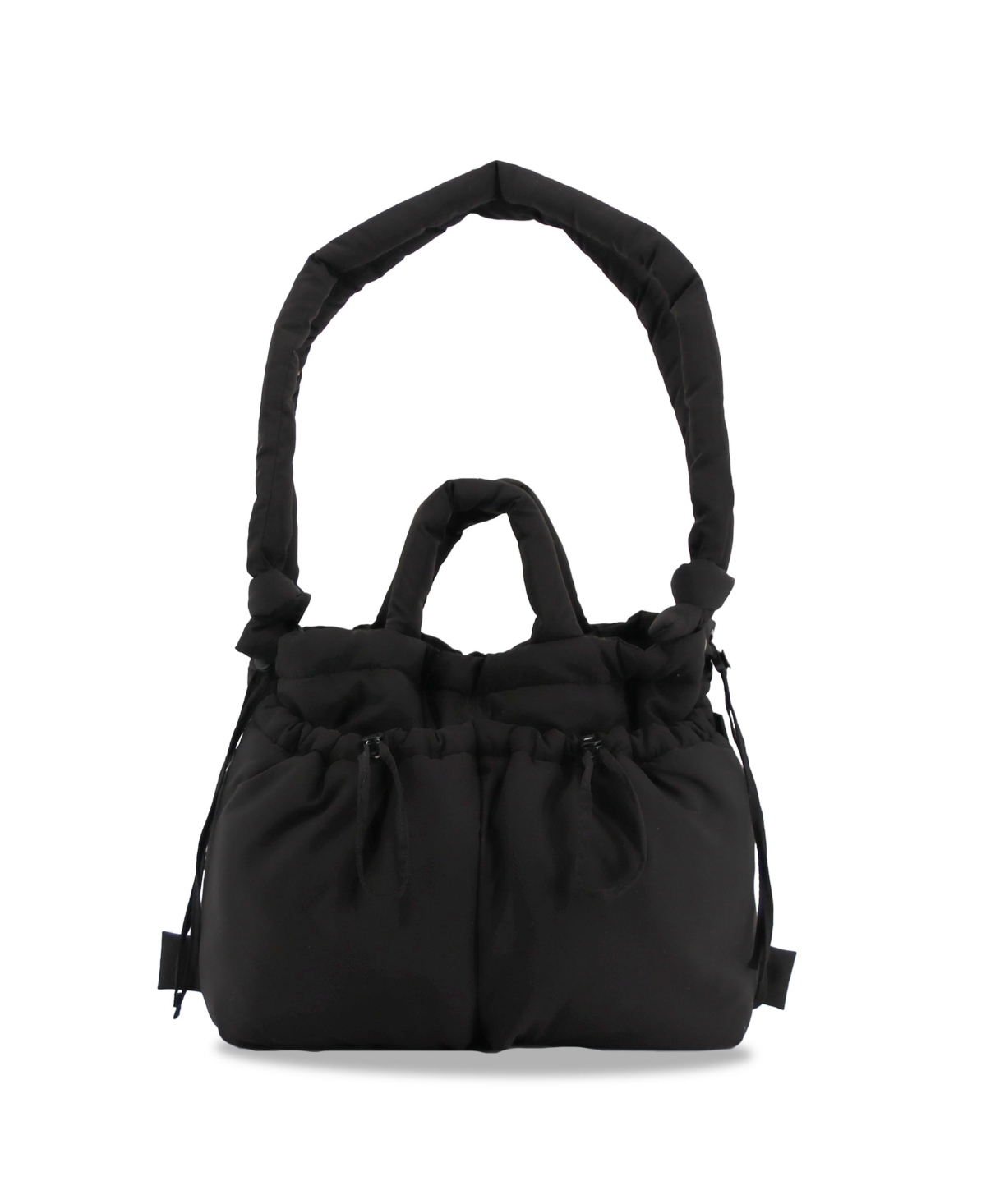 Puffy Convertible Tote with Adjustable Handles and Spacious Compartments - Pink