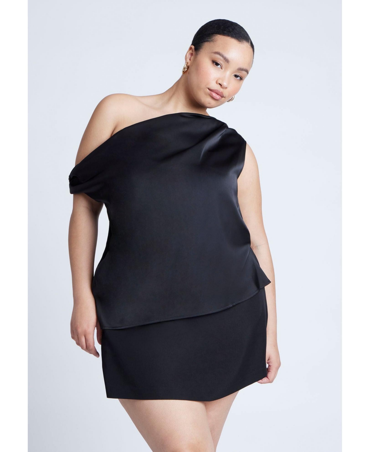 Women's Twisted Satin Top - Beetroot purple