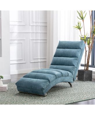 Modern Linen Chaise Lounge Chair