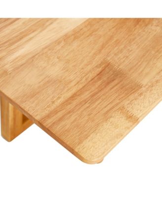 Chinese style log wind Imitation rattan tea table rectangular solid wood coffee table small family living room tea table