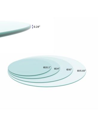 Clear 1/4" Tempered Glass Tabletop