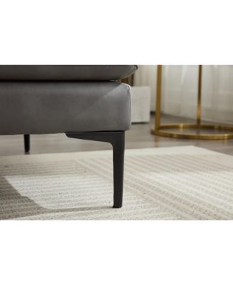 Sophisticated 77" Top Grain Leather Match Sofa with USB and Type C Outlets