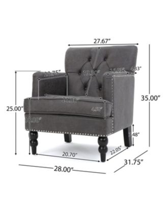 Streamdale Microfiber Club Chair W/ Diamond Tufting
