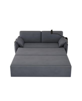 Streamdale 63" Velvet Multifunctional Sofa Bed (3-in-1)
