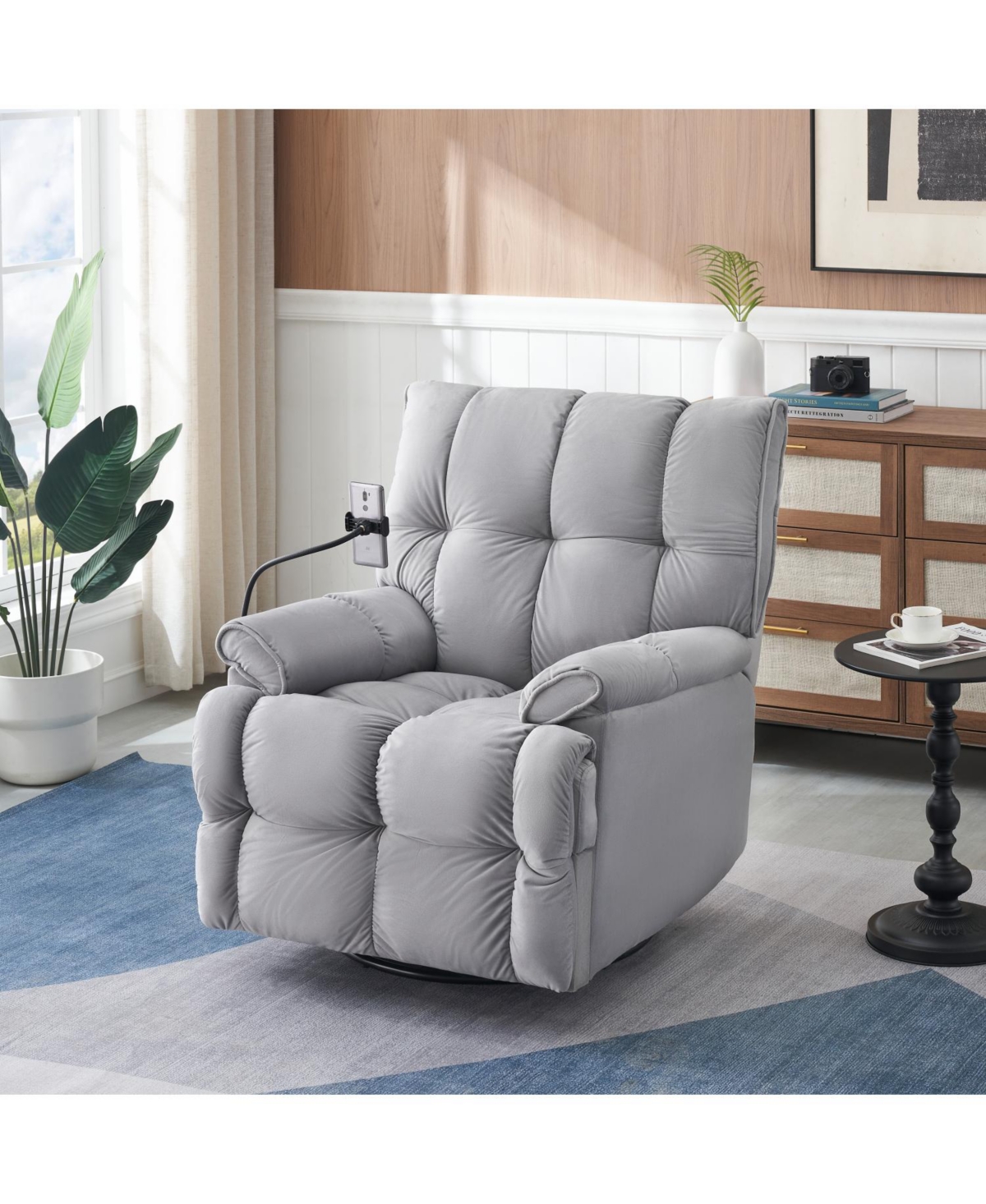 Streamdale Gray Single Chair Soft & Cozy for Small Spaces