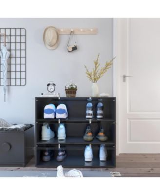 Glass Door Shoe Box Shoe Storage Cabinet With RGB Led Light