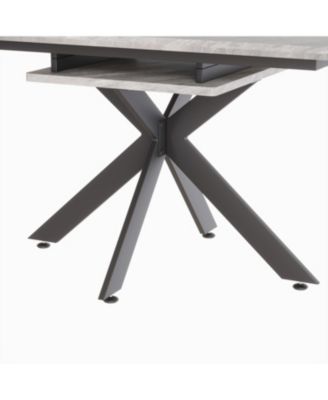 Streamdale Extendable Dining Table and Armless Chair Set for 6-8 (62.4" - 78.15" Table)