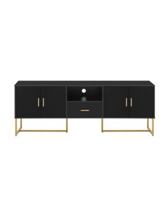 Streamdale Modern TV Stand for TVs up to 70", with Drawer, Cabinets, Metal Legs, Handles, and Safety Device