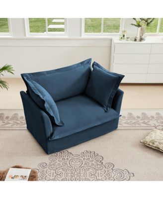 Set of 1   Chenille Armchair with Ample Cushioning