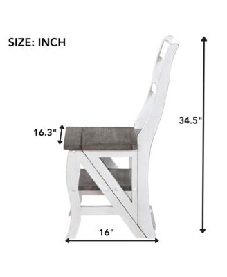 Solid Wood Foldable Ladderchair Dual Purpose Stepladders Step Display Stand Flower Stand forHome,Library,Kitchen