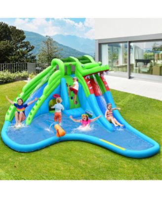Inflatable Crocodile Style Water Slide Upgraded Kids Bounce Castle with 750W Blower