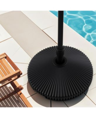 Water and Sand Filled Outdoor Umbrella Stand with Shell Texture and 3 Coupler Sizes