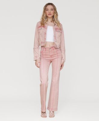 Avec Les Filles - Women's Pintucked Flared Jeans