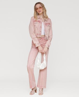 Women's Pintucked Flared Jeans 