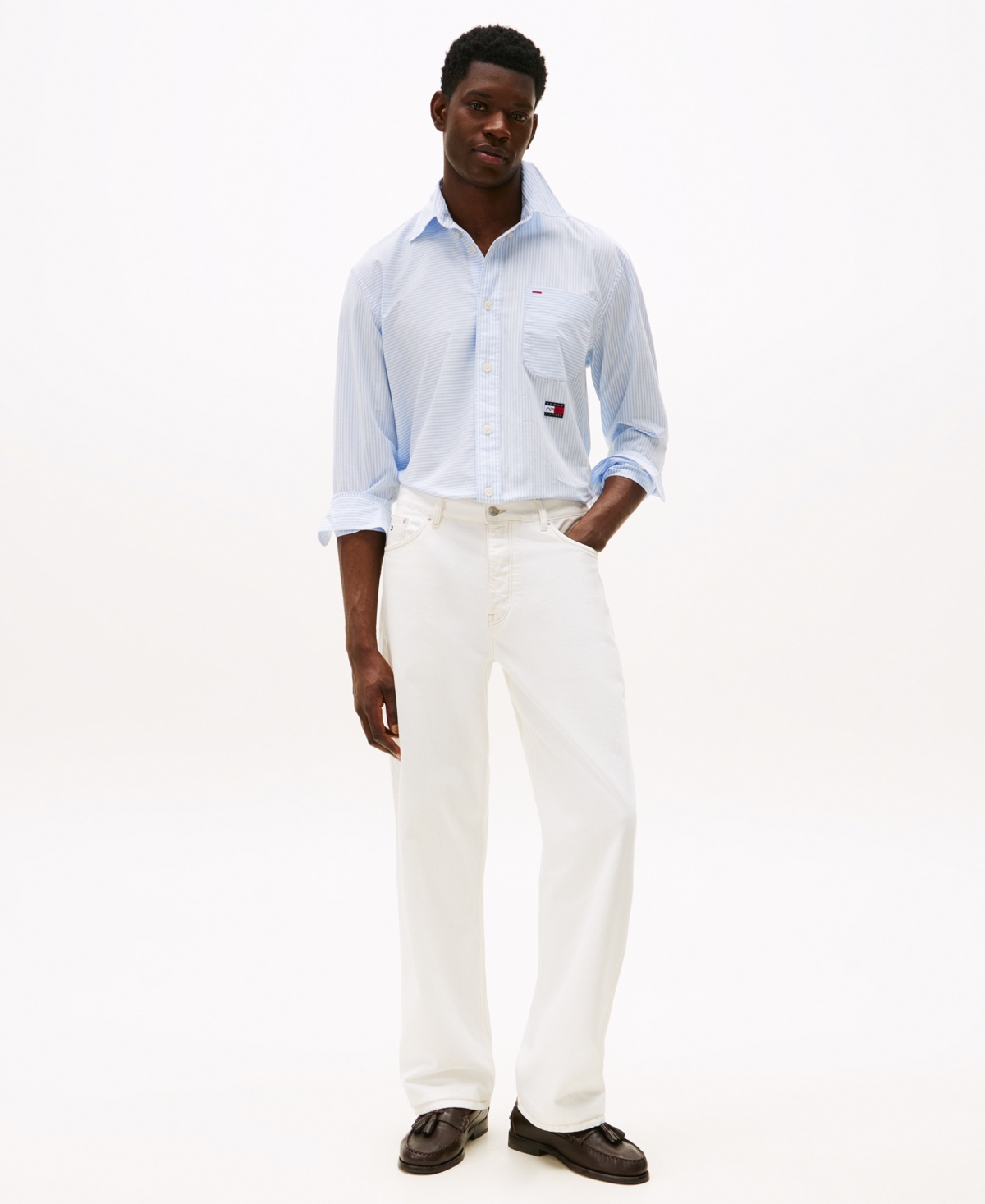 Tommy Hilfiger Apxgp Collection Striped Shirt In Blue