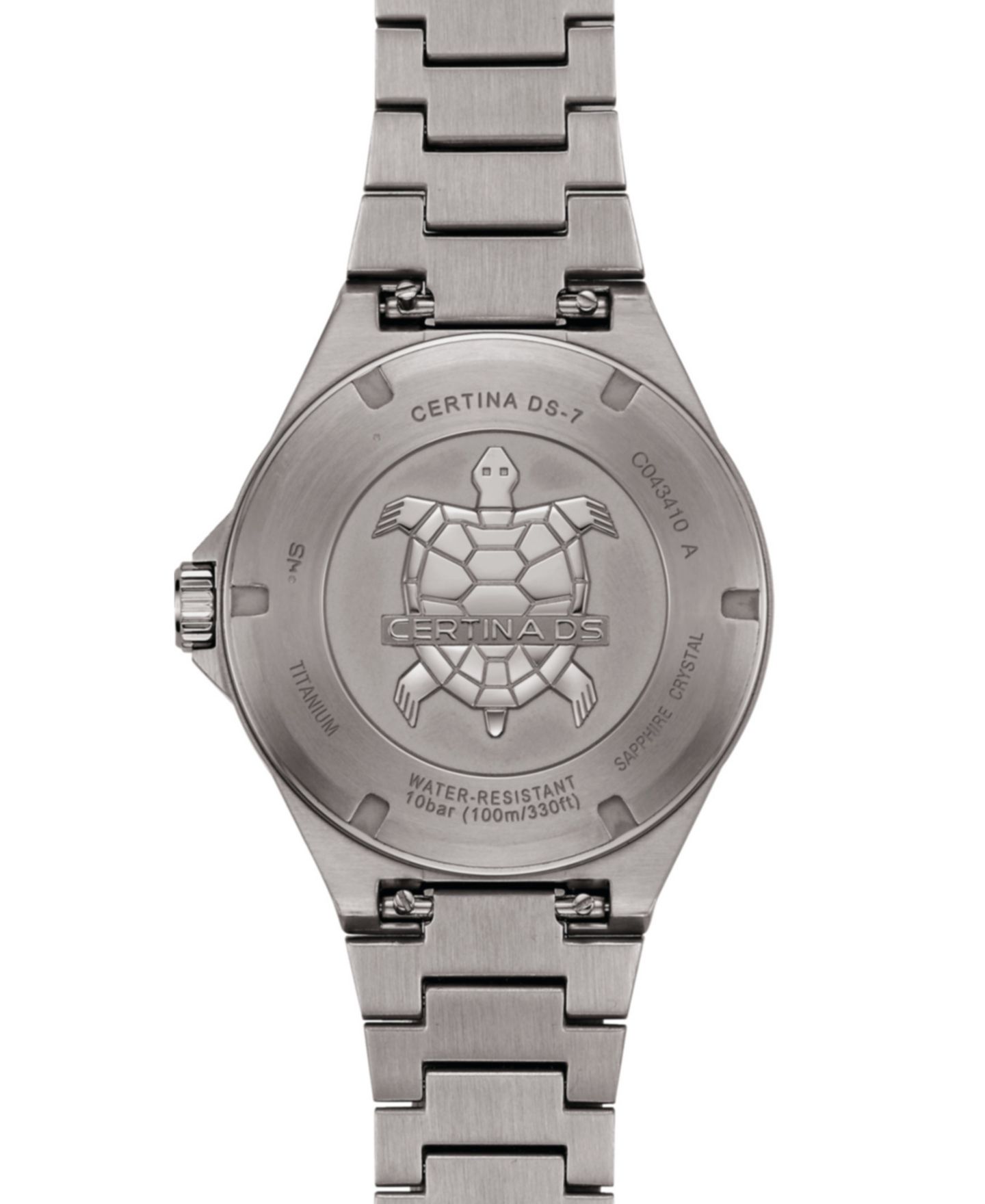 Мужские часы Certina Swiss DS-7 Silver-Tone Titanium Bracelet Watch 39mm — фото 2