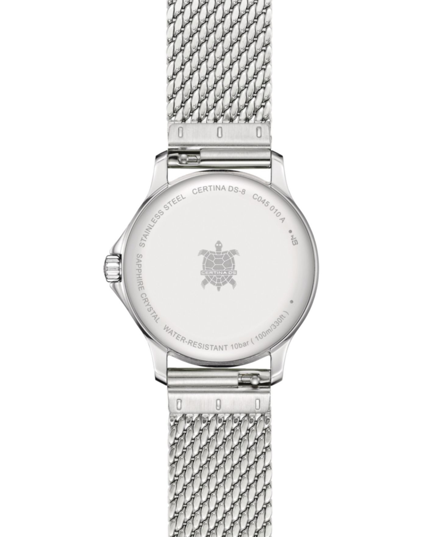 Женские часы Certina Swiss DS-8 Stainless Steel Mesh Bracelet Watch 31mm — фото 2