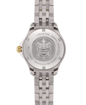 Women's Swiss DS Action Diamond Accent Two-Tone Titanium Bracelet Watch 34mm