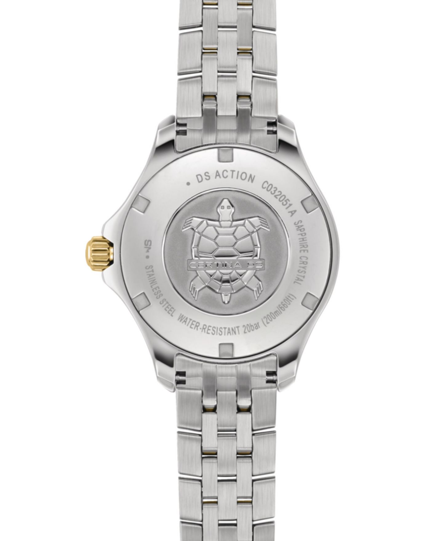 Женские часы Certina Swiss DS Action Diamond Accent Two-Tone Stainless Steel Bracelet Watch 34mm — фото 2