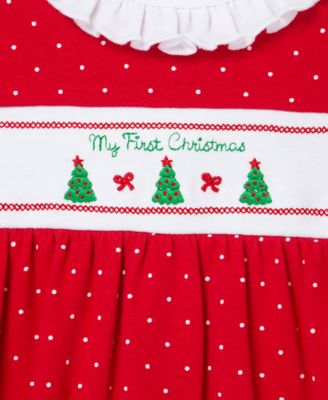 Baby Girls Dainty Trees Cotton Footed Coverall & Headband, 2 Piece Set