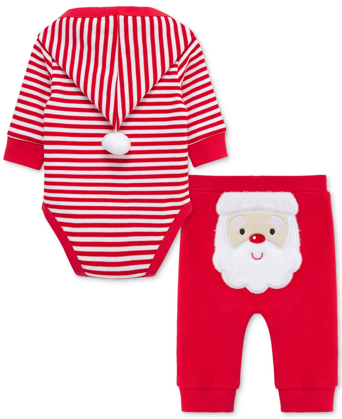 Little Me Baby Boys Cotton Santa Bodysuit & Pants, 2 Piece Set