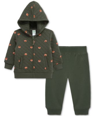 Baby Boys Zip-Up Football Hoodie & Pants, 2 Piece Set