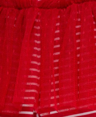 Baby Girls Necklace-Embroidered Holiday Bodysuit Headband & Skirted Leggings, 3 Piece Set