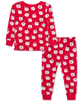 Baby Santa-Print Pajama Top & Pants, 2 Piece Set