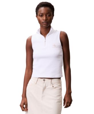 Calvin Klein Jeans - Women's Sleeveless Quarter Zip Top